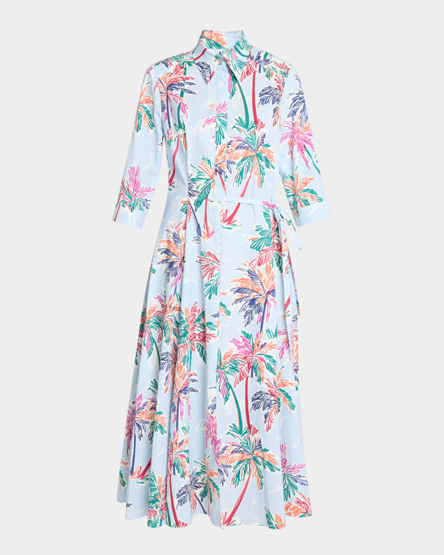Palm Springs Poplin Midi Shirtdress